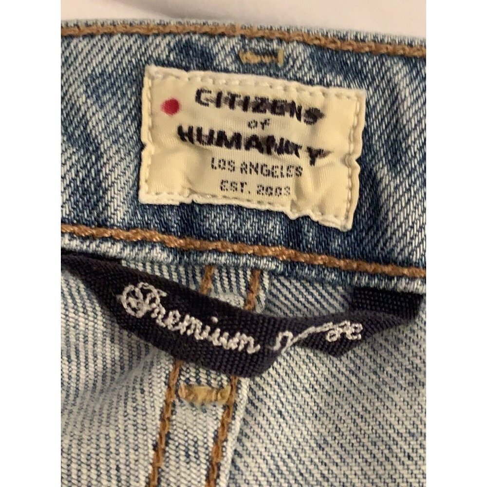 Citizens of Humanity Demy Cropped Flared Denim Rinsed Jeans 32 Petite 32P $218 - Picture 9 of 9